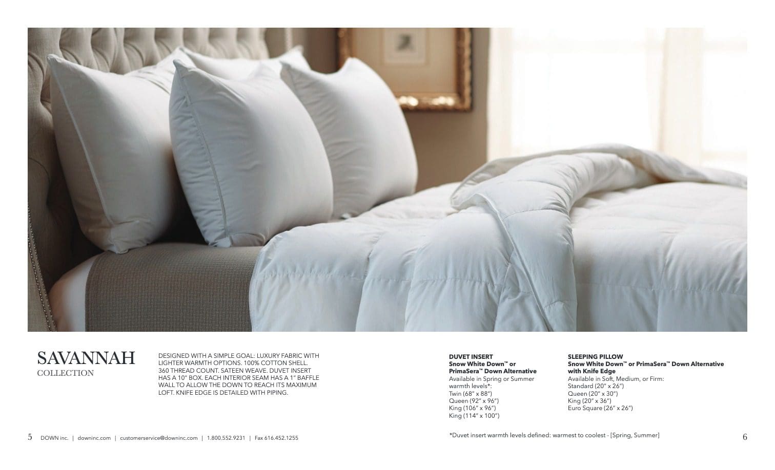 Retail & Design Luxury Down Bedding Lookbook | DOWN inc.